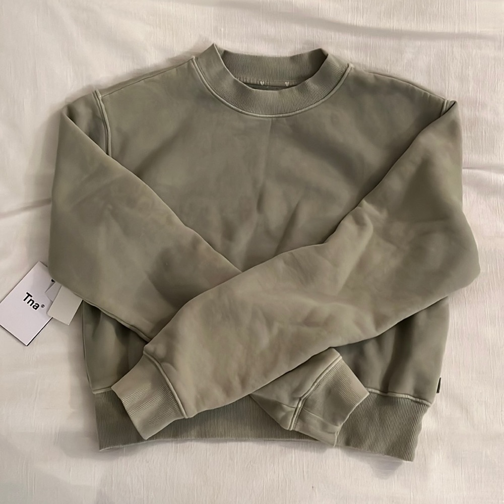TNA crop crewneck sweatshirt